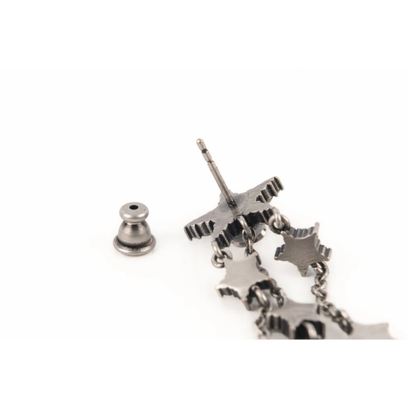 Dior Silver Star Chain Earrings - Picture 10 of 11